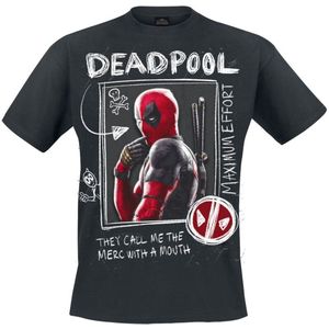 Deadpool Wolverine Sketches Heren T-shirt - zwart - M