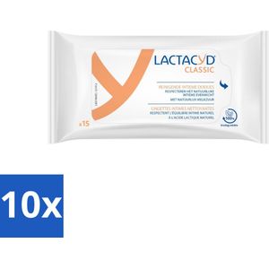 Lactacyd Tissues Verzorgend 15 stuks per verpakking - Bulkverpakking - 10 stuks