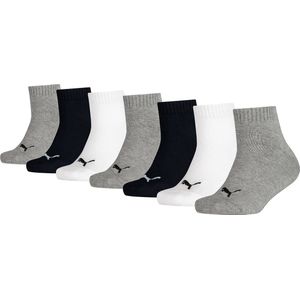 Puma KIDS Quarter Socks sneakermaat 23 - 42 voor meisjes en jongens 7 paar