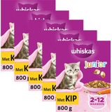 Whiskas Droogvoer Kattenbrokken - Junior - Kip - doos 5 x 800g