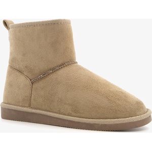 Thu!s hoge gevoerde dames pantoffels taupe - Beige - Sloffen - Maat 36