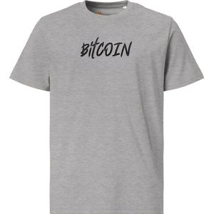 Bitcoin Graphic Statement - Unisex - 100% Biologisch Katoen - Kleur Grijs - Maat 2XL | Bitcoin cadeau| Crypto cadeau| Bitcoin T-shirt| Crypto T-shirt| Crypto Shirt| Bitcoin Shirt| Bitcoin Merch| Crypto Merch| Bitcoin Kleding