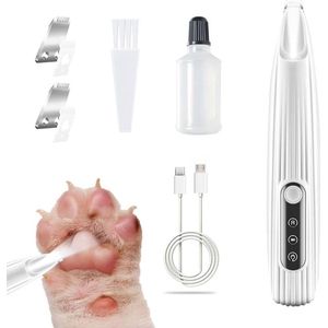 Scheermachine honden pootafdrukken ledlampen USB oplaadbaar stil hondentondeuse katten dieren poten oor ogen gezicht