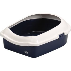 Ebi Space Open Kattenbak - Blauw/Wit - 43 x 56 x 14 cm