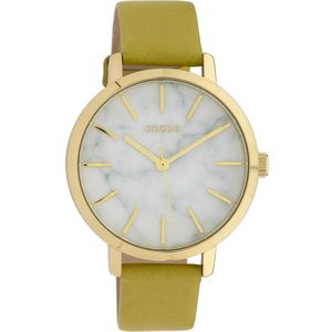 OOZOO Timepieces Mustard/Wit horloge  (38 mm) - Geel