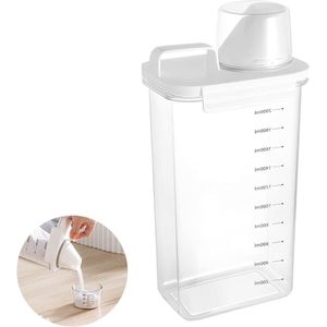 Opbergdoos - Transparant - 2300 ml - Voor Wasmiddel en Waspoeder