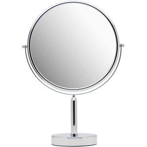 3 x vergrotende spiegel, ronde badkamerspiegel, make-uptafelspiegel met 360 rotatie, 3-voudig en 1 keer vergrootglas