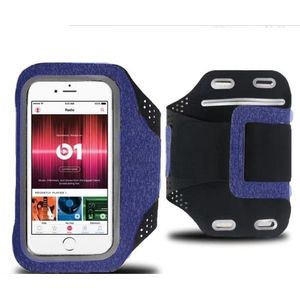 Sportarmband Geschikt voor Samsung Galaxy S10+ / S10 / S10e Fabric/Stof - Grijs / Blauw