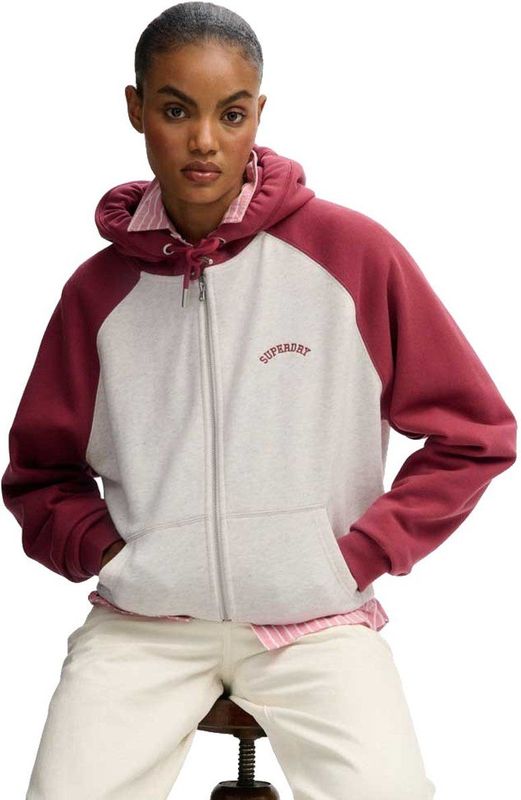 Superdry - Essential Logo Raglan Zip Hoodie - Oversized Sweatshirt