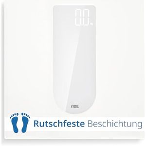 Digitale badkamerweegschaal met groot LED-display en antislip oppervlak