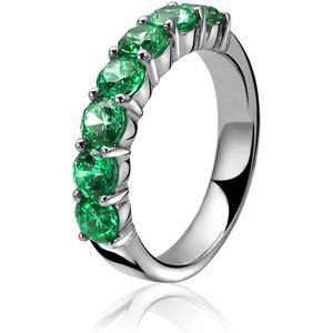 ZINZI zilveren ring groen ZIR1000G