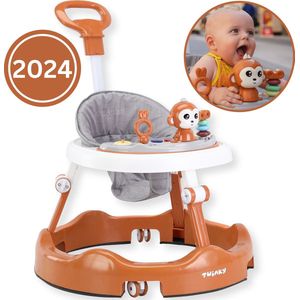 Twinky® Babywalker – Luxe Loopstoel met 3-delige speelset – Loopstoeltje voor Baby inclusief Voetenmat en Steel