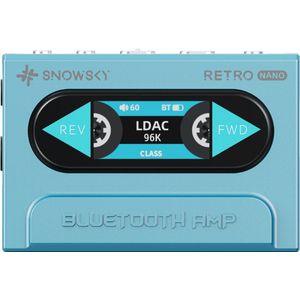 FiiO - Snowsky Retro Nano - Bluetooth DAC-versterker - Blauw - 3,5 mm en 4,4 mm uitgang