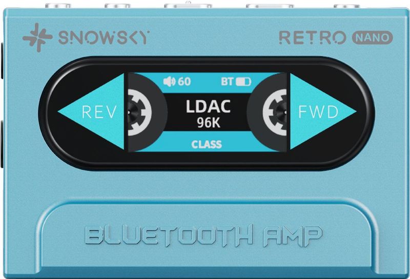 FiiO - Snowsky Retro Nano - Bluetooth DAC-versterker - Blauw - 3,5 mm en 4,4 mm uitgang