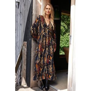 DIDI Dames Dress Stardust Blue Blush print maat 48