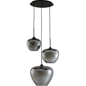 Light & Living Hanglamp Mayson - Smoke Glas - Ø40cm - 3L - Modern - Hanglampen Eetkame - Slaapkame