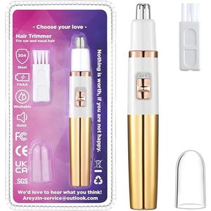 Neustrimmer - Efficiënt en Veilig - Voor Neus, Oren en Wenkbrauwen - Compact en Gebruiksvriendelijk Design - Pijnloos en Precies - Verzorging voor Mannen en Vrouwen
