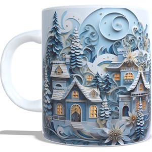Koffie beker - thee mok kerst - 3d -christmas -