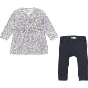 Noppies babyset: Jurk Mattie wit en legging grijs maat 74