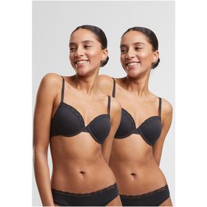 Urban Classics - Basic Cotton Lace - Bh - 2 Eenheden