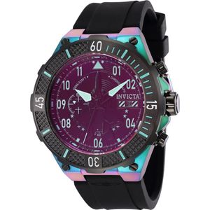 Invicta Aviator 39901 Heren Horloge - Waterdicht - Analoog - Quartz Uurwerk - Roestvrij Staal met zwarte Wijzerplaat - 50mm