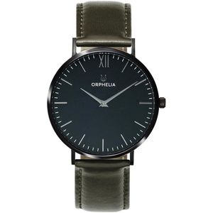 Orphelia Blackline OR61801 Horloge - Leer - Groen - Ø 41 mm