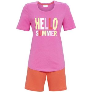 Roze shortama zomer katoen - Roze - Maat - 38