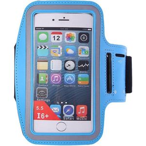 Hardloop Armband Telefoon | Geschikt voor Motorola Moto G9 Play| Hardloop Armband | Sport Hardloopband | Hardloop Telefoonhouder | Licht blauw