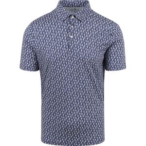 Desoto - Poloshirt Blauw Octopus - Slim-fit - Heren Poloshirt Maat M