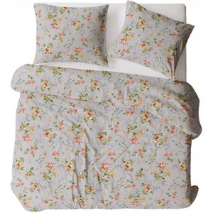 Flanel Dekbedovertrek 160x200cm - 100% Katoen - Bloemenprint