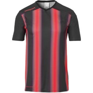 Uhlsport Stripe 2.0 Shirt Korte Mouw Heren - Zwart / Rood | Maat: M