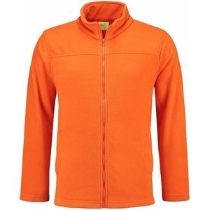 Oranje fleece vest met rits voor volwassenen XL (42/54)