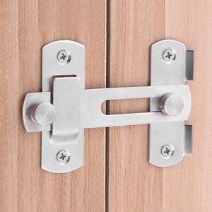 Deur Latch RVS Kleine Deur Bout Gesp Haak Lock Bout met Schroeven voor Deuren en Ramen, RY0829-1