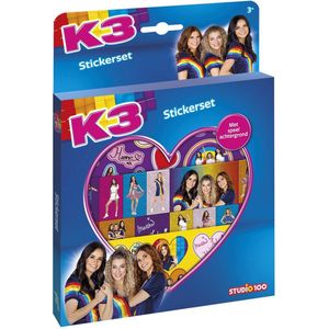 K3 Sticker set Totum 3 stickervellen en speelachtergrond Studio 100