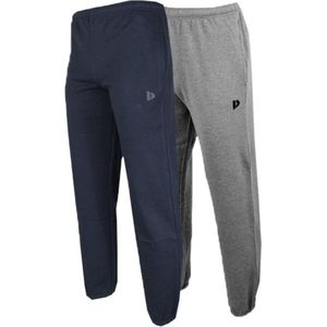 Donnay Donnay Heren - 2-Pack - Joggingbroek Alec - Navy & Zilvergrijs
