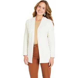 Lang, warm, dik vest van rand tot rand