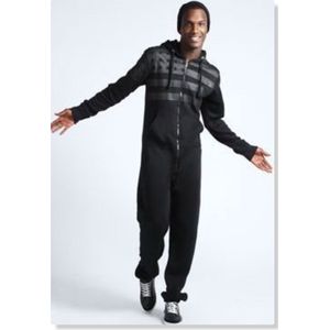 Onesie - Zwart - American Flag - Jumpsuit