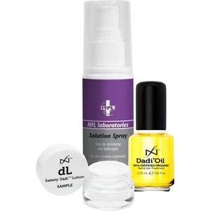 Famous Names & HFL | DADI' OIL & Solution Spray - Verzorgende Olie & Spray Tegen Kalknagels - 1X 3.75ML & 1X 50ML - Met Lotion Sample - SUPER DEAL!