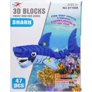 3D Puzzel Haai/Eenhoorn - Jongens en Meisjes - 47-Delig - Cadeau Puzzel