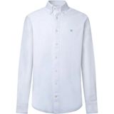 Hackett Washed Oxford Overhemd Met Lange Mouwen Wit 3XL Man