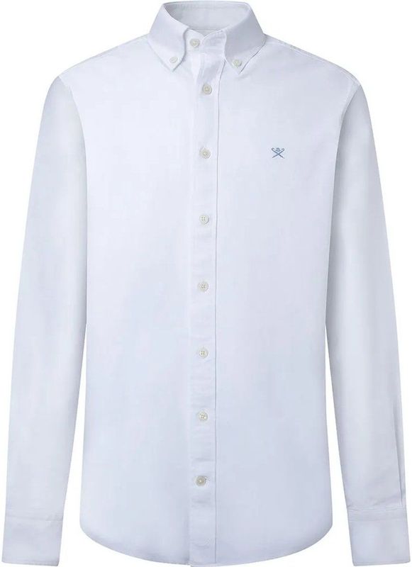 Hackett Washed Oxford Overhemd Met Lange Mouwen Wit 3XL Man