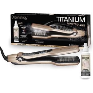Forever Care Box - SAINT ALGUE - Demeliss Steam Straightener - Titanium - Inclusief beschermend serum