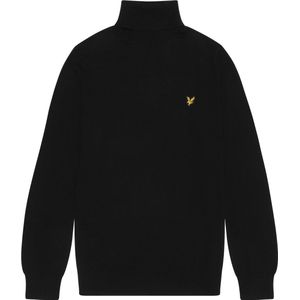 Lyle & Scott Cotton merino turtleneck jumper - jet black