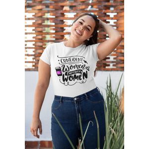 Rick & Rich Memes tshirt - T-shirt L - Confident women empower women shirt - dames t shirts met ronde hals - Funny tshirt - dames shirt korte mouw - Grappig shirt - Motivation tshirt - shirt met opdruk