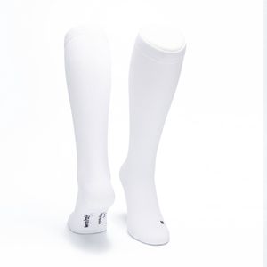 WeirdoSox - Compressie sokken - Knie hoogte - Steunkousen voor vrouwen en mannen - 1 paar - Wit 43/46 - Ideaal als compressiekousen hardlopen - compressiekousen vliegtuig