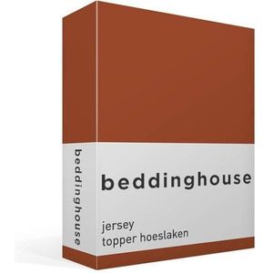 Beddinghouse Jersey - Topper - Hoeslaken - Eenpersoons - 70/90x200/210 cm - Terra