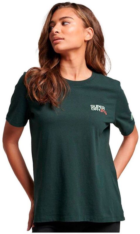 Superdry Sportswear Logo Relaxed T-shirt Met Korte Mouwen Groen 2XS Vrouw