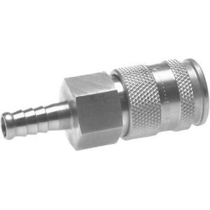RVS 306L DN 10 Luchtkoppeling Snelkoppeling 13 mm Slangpilaar - CLS10-H-SSL-P-13