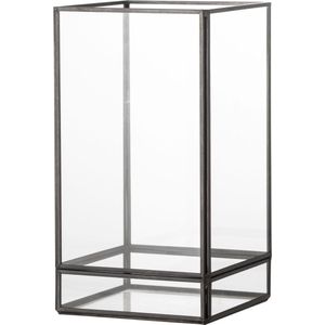 Bloomingville - Filula - Windlicht - Zwart - 12 x 22 x 12 cm