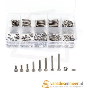 304 rvs m2.5 assortiment doos 320 stuks inbusbouten